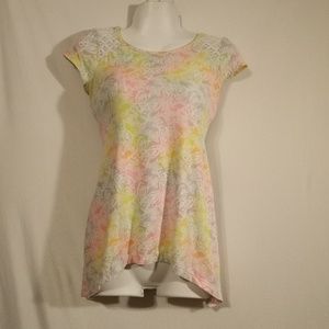 Girls lace pattern pastel butterfly soft shirt❤️